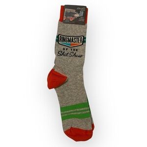 Blue Q Men’s 7-12 Adult Humor Crew Socks NIP